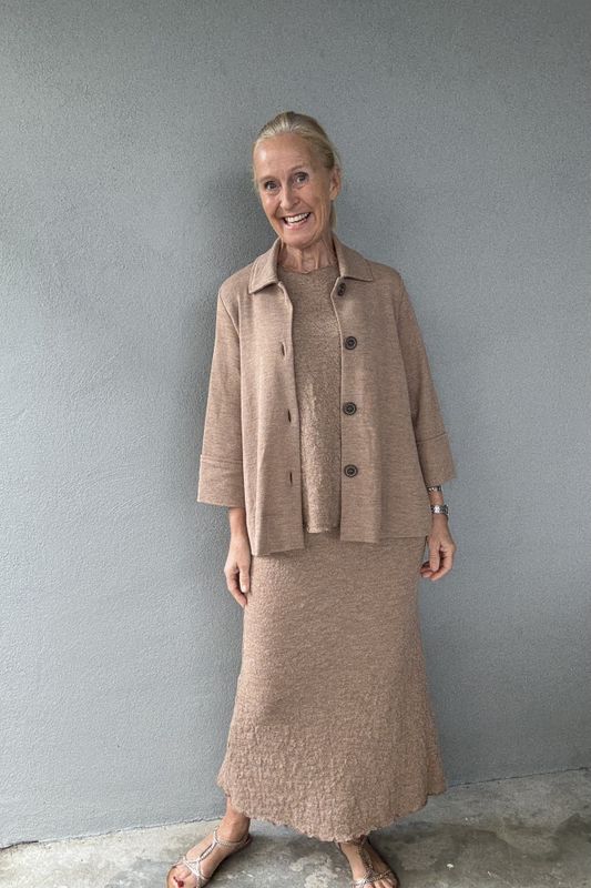 By Basics 5503, Bubble wool langt skjørt