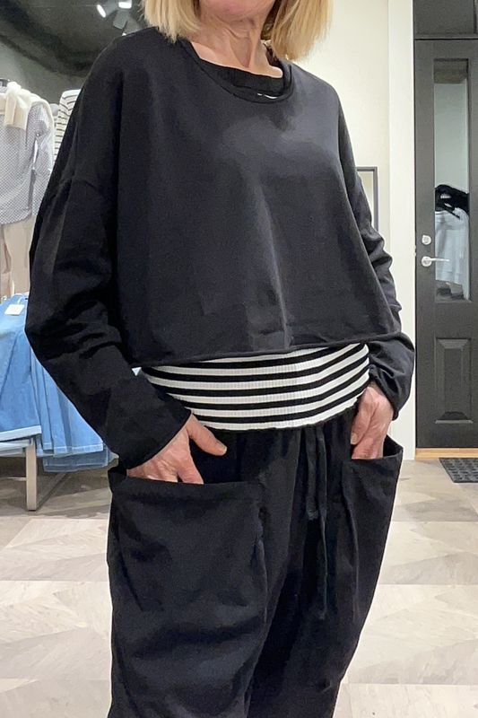 PLU bukse, relax pant i sort 1006