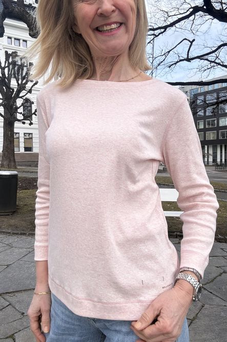 Hovedbilde By basics topp med 3/4 arm i økologisk bomull ...