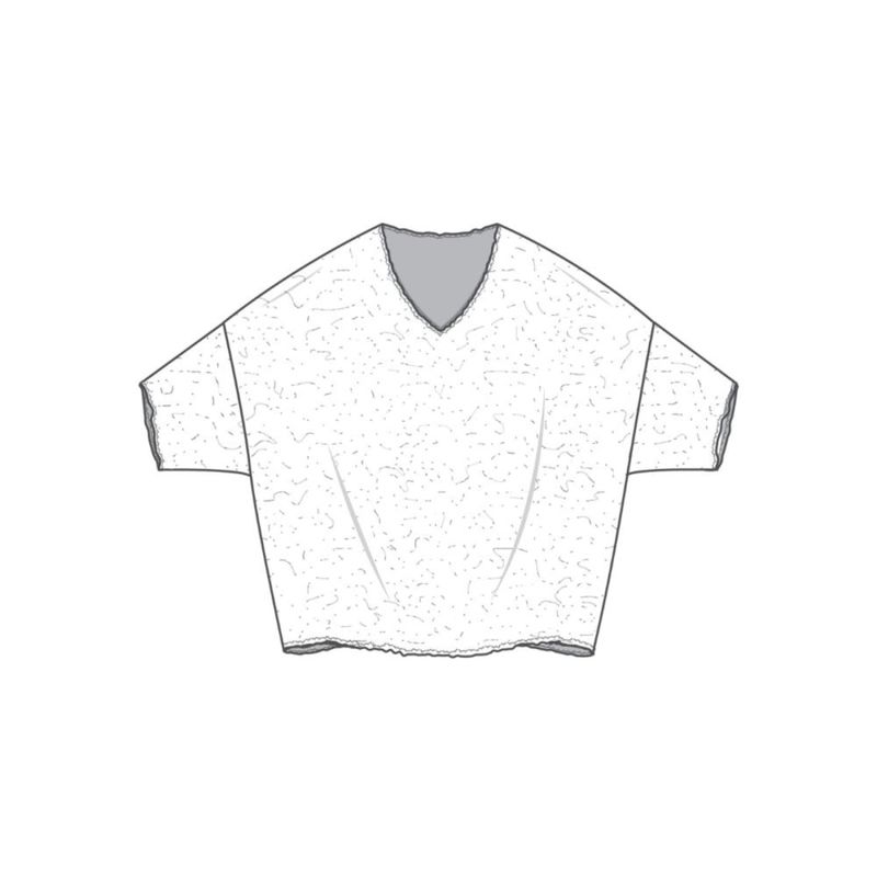 By basics bubble wool, 4507, med V-hals 