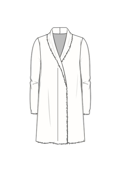 Hovedbilde 8003 By basics jakke i lang modell i 100 % ...