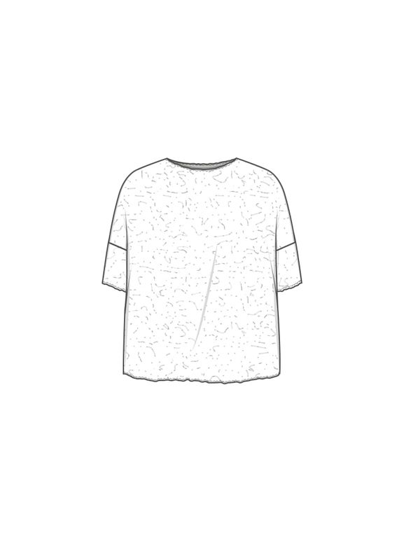 By basics 4506, genser i bubble wool med kortere arm.